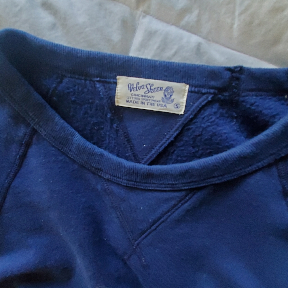 Velva Sheen Indigo 10 oz cotton sweatshirt